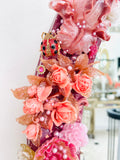 Coral & Pink Floral Mirror