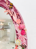 Coral & Pink Floral Mirror